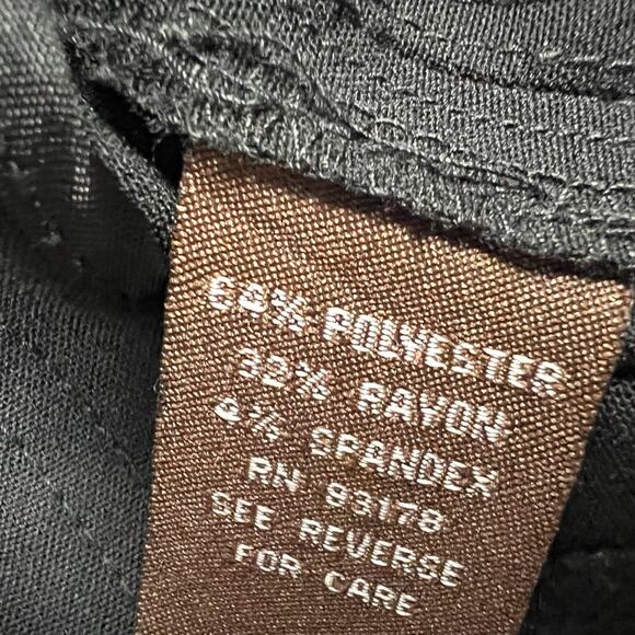 Adrienne Vittadini Studio Skirt Black Double Zip Front Women's 6 Career Office - Picture 8 of 13